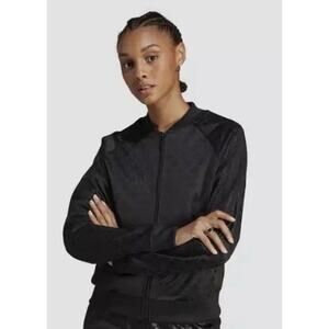 Adidas Jacket Womens X-Large Monogram Black Track Jacket Athletic NWT $85 Retail